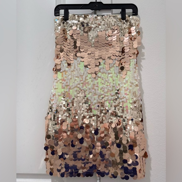 Le Lis Ombré Sequin Mini Strapless Dress - Picture 4 of 7
